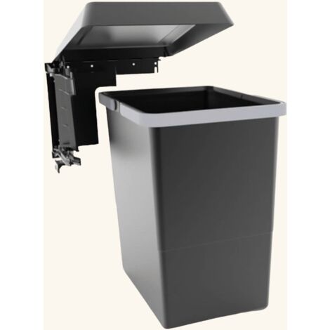 Cuisissimo – Poubelle sous évier monobac 24L – Ouverture automatique – Dimensions 60cm – Fonctionnalité réversible – Hygiène améliorée