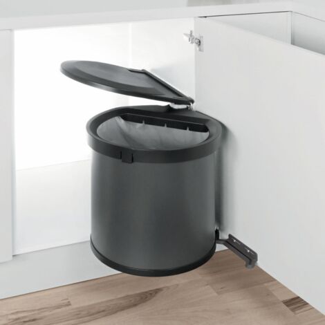 Cuisissimo – Poubelle sous évier 32L – Système d'ouverture automatique – Conception réversible pour meubles de 50 cm – Hygiénique sans contact
