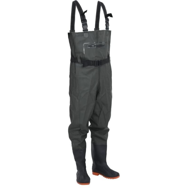 Vidaxl - Cuissardes avec bottes et ceinture vert foncé taille 44