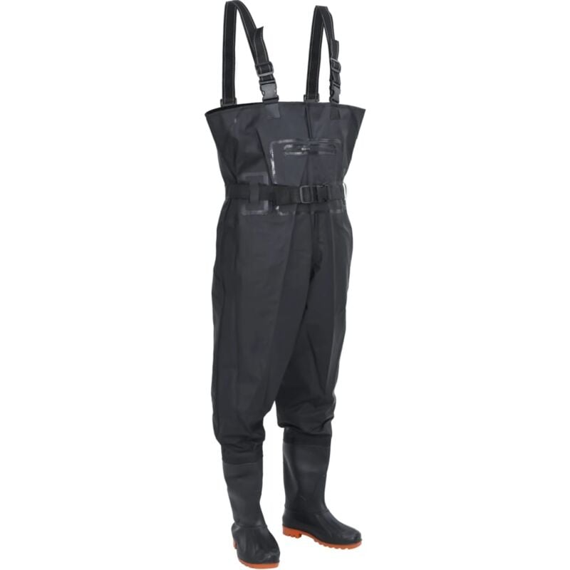 Vidaxl - Cuissardes avec bottes et ceinture noir taille 46