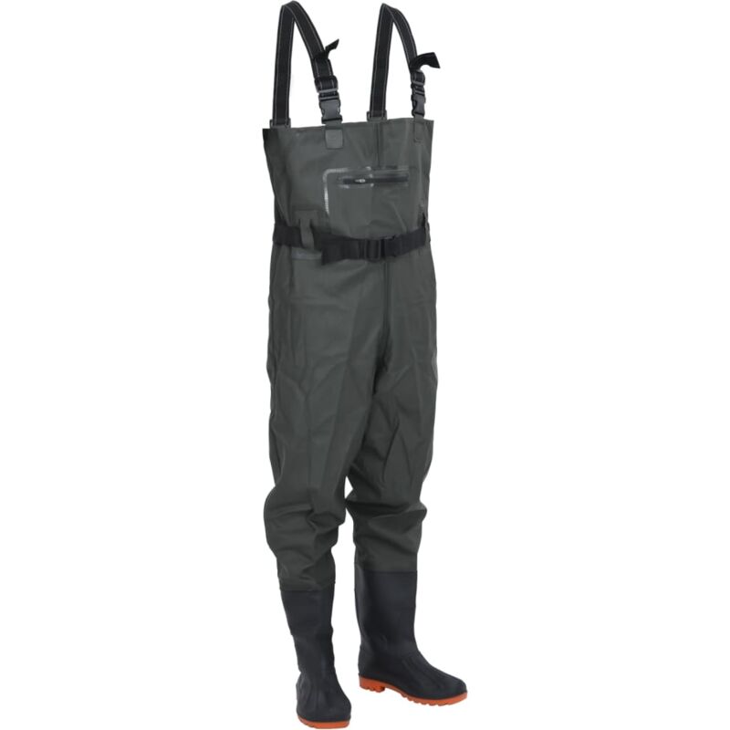 Cuissardes avec bottes et ceinture vert foncé taille 46 - Vidaxl
