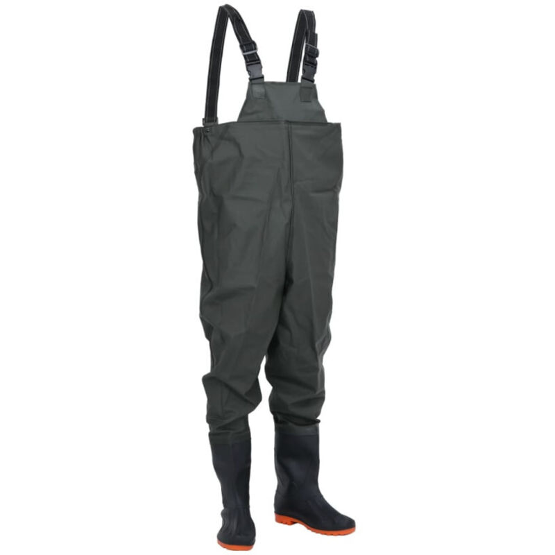 Cuissardes avec bottes vert foncé taille 44 - Vidaxl