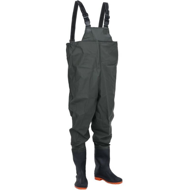 Cuissardes avec bottes vert foncé taille 41 - Vidaxl