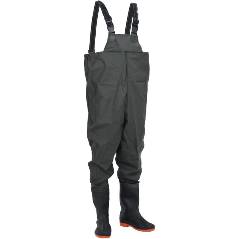 Cuissardes avec bottes vert foncé taille 43 - Vidaxl