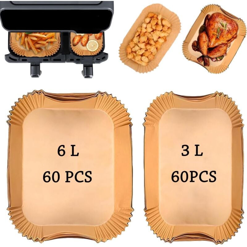 Cuisson Air Fryer pour Philips Airfryer Série 3000, Papier Cuisson pour Philips Dual Basket Airfryer 9 Litres NA350/00, Accessoires Air Fryer, Moule