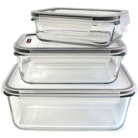 Cuisy KB5667 - Casseruola in vetro con coperchio, 3 pezzi, 22 x 17 x 9 cm