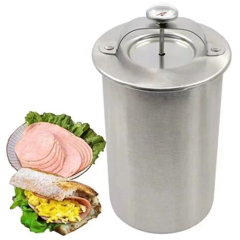 Cuit-vapeur en acier inoxydable avec thermomètre, pour la cuisson maison de la viande - convient aux autocuiseurs, aux bouilloires et aux plaques de cuisson.