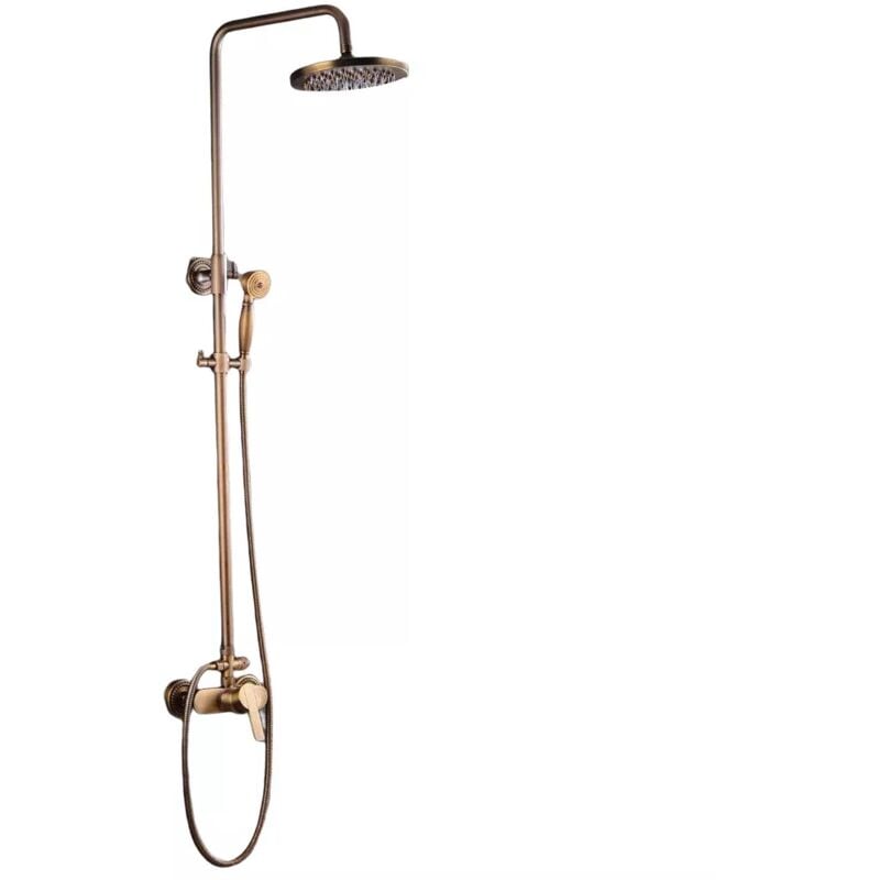 Cuivre Antique + Pomme De Douche En Acier Inoxydable Douche À Main Salle De Bain Douche Robinet De Douche Ensemble De Douche