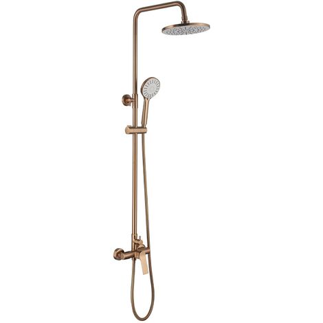Banio Brass colonne de douche pluie thermostatique or mat douche de tête de  20 cm et