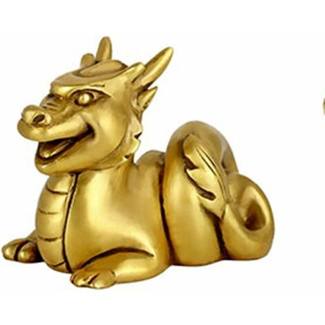 Cuivre décoration Animale Nouvel an décoration Voiture Jardin Feng Shui décoration Zodiaque Figurines Maison de Collection Richesse Chanceux Bureau Artisanat, Style A (Petit)
