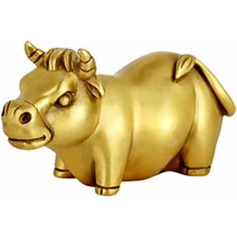 Cuivre décoration Animale Nouvel an décoration Voiture Jardin Feng Shui décoration Zodiaque Figurines Maison de Collection Richesse Chanceux Bureau Artisanat, Style G (Petit)