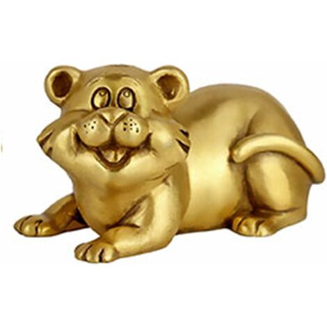 Cuivre décoration Animale Nouvel an décoration Voiture Jardin Feng Shui décoration Zodiaque Figurines Maison de Collection Richesse Chanceux Bureau Artisanat, Style K (Petit)