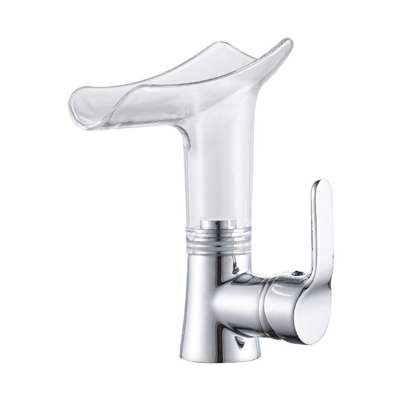 Gotrays - Cuivre Lavabo Cascade Eau Chaude Et Froide Salle De Bains Armoire Lavabo Ménage Comptoir Bassin Robinet,Transparent