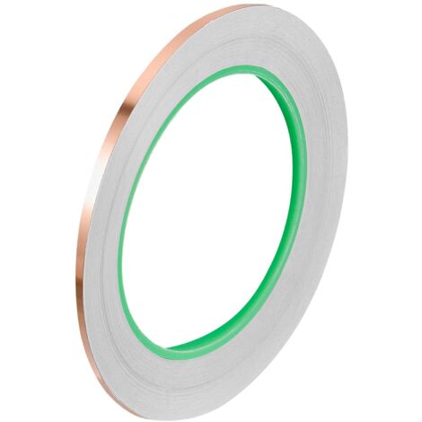 Cuivre Ruban 0,12 Pouce x 21 Yards 0,1 Épais Cuivre Feuille Ruban Double Face Conducteur Adhésif EMI Blindage pour Électronique, Circuits, Mise à Terre