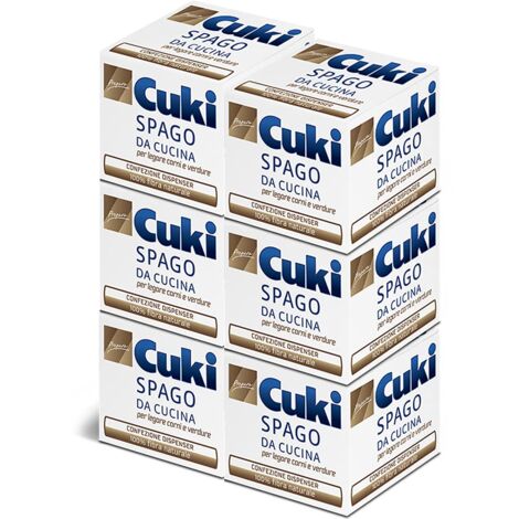 CUKI 52001 Spago da Cucina per Carni e Verdure, 60 m, 6 Confezioni, Fibra
