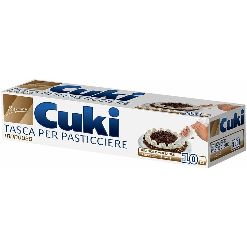 Image of Cuki Tasca per Pasticciere, Confezione da 10 Tasche + 3 Beccucci