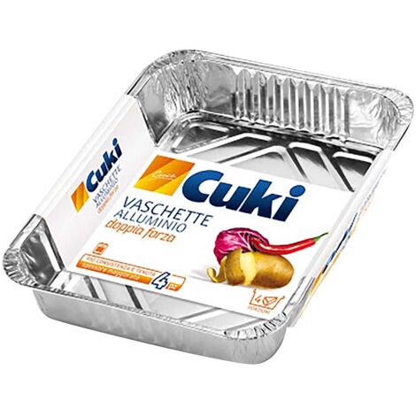 Cuki vaschetta alluminio, 4 porzioni, conf. 4 pz