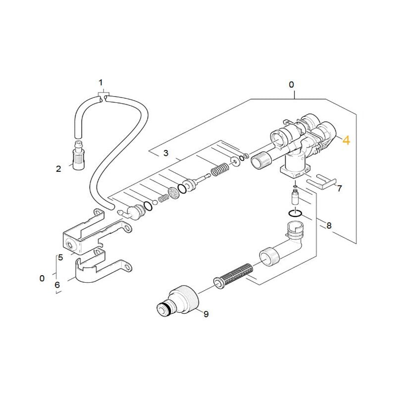 Karcher - culasse repere 4 pour nettoyeur haute-pression ...