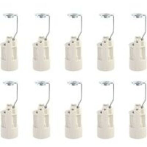 Culot pour ampoule E14 Douilles de Lampe E14 Réglables Convertisseur Douilles E14 Douille à Baïonnette Support de Lampe à Bougie pour ampoule LED 10 PCS (Blanche,70mm)