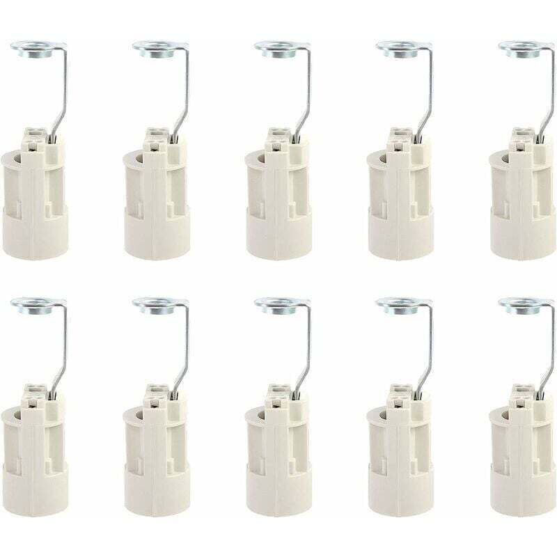 Culot pour ampoule E14 Douilles de Lampe E14 Réglables Convertisseur Douilles E14 Douille à Baonnette Support 10 PCS (Blanche)