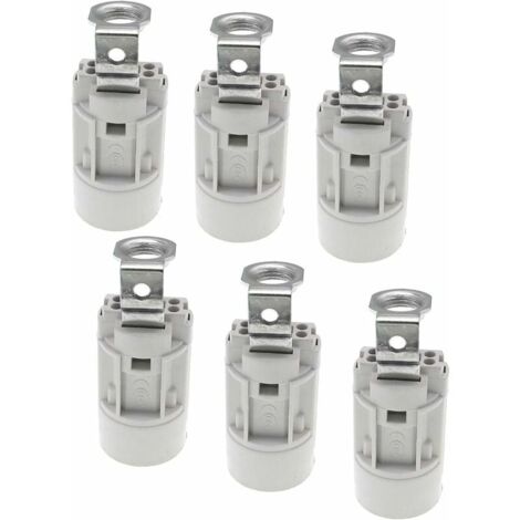 Culot pour ampoule flamme E14, en thermoplastique, noir, SES 52 mm de haut, filetage 1/8 IPS Hickey-LIAIKI