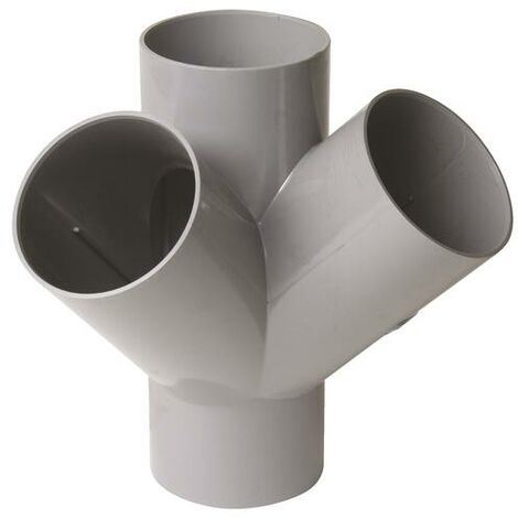 Culotte 45° PVC double équerre FØ100mm Nicoll -NF-
