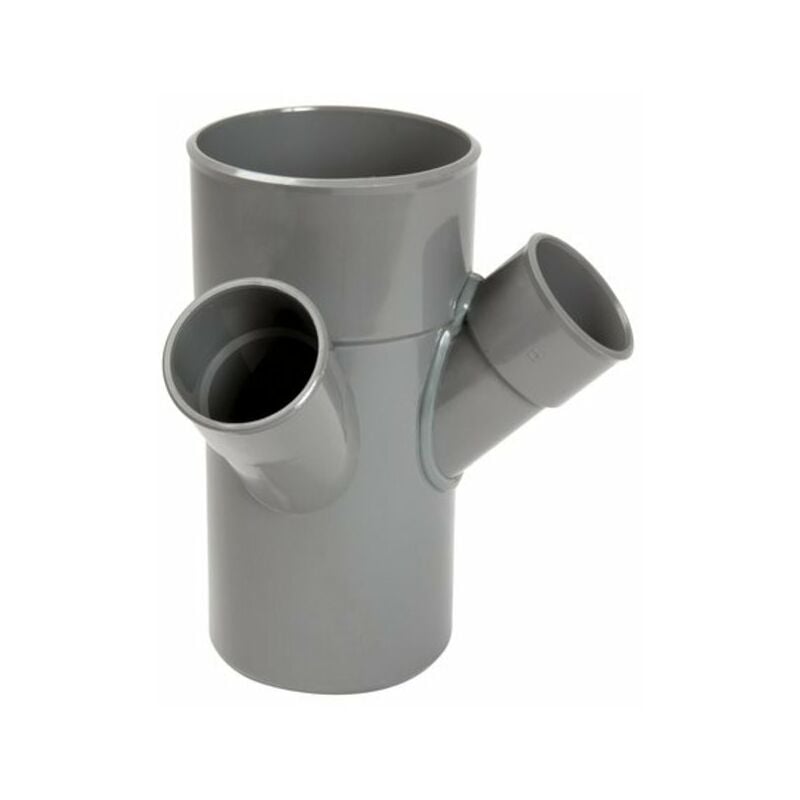 Culotte évacuation Nicoll Double équerre - mf - 45° - diamètre100/50