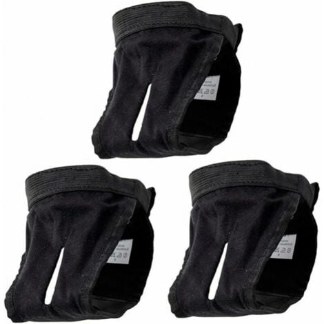 Culotte Chiennes Chaleurs Culotte Menstruelle pour Chien Lot de 3 avec 9 Serviettes Hygiéniques Pantalon de Périodes Physiologiques Protection Femelles Lavables, Noir L(40CM-49CM)