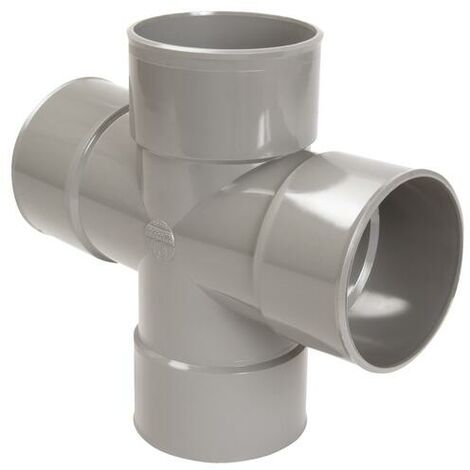 Culotte double 87° PVC parallèle FØ100mm Nicoll -NF-