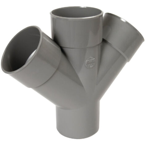 Culotte double parallèle mâle-femelle 45° – Raccord d'évacuation PVC Ø 100 mm – Surface lisse pour écoulement fluide – Installation facile – Jardiboutique