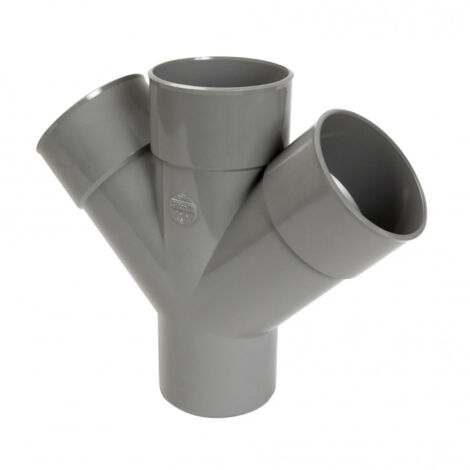 Culotte double parallèle PVC MF 45° diam 100mm à coller - Nicoll
