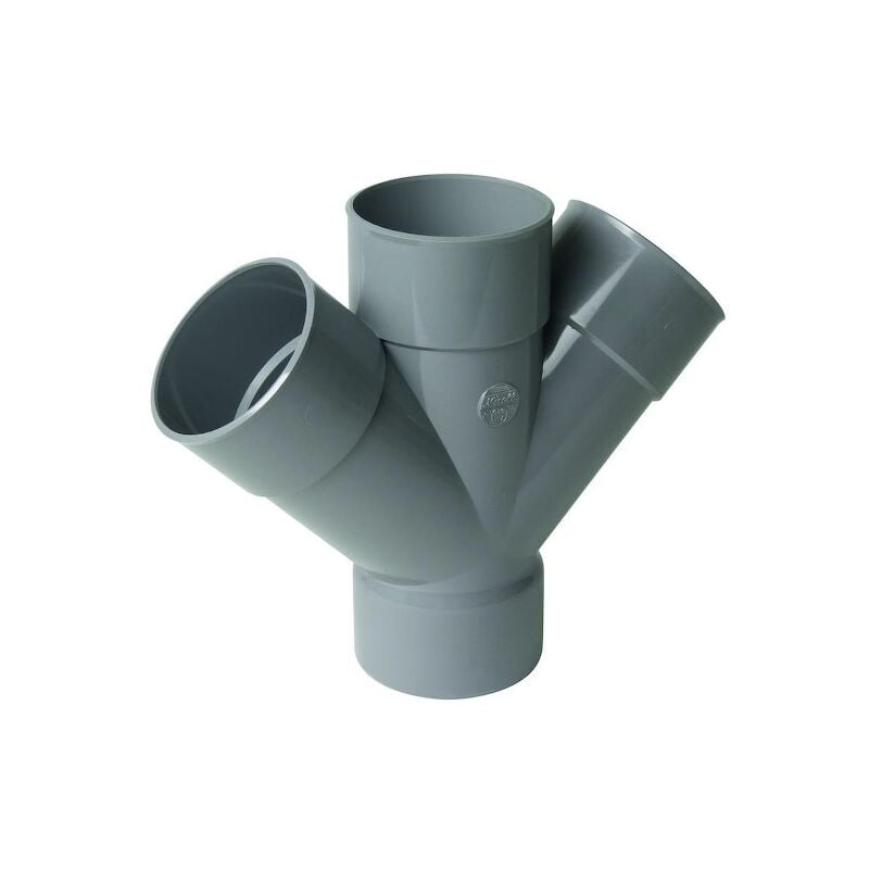 Nicoll - Culotte double parallèle et d'équerre 45° - Diamètre : 125 mm - Femelle/femelle