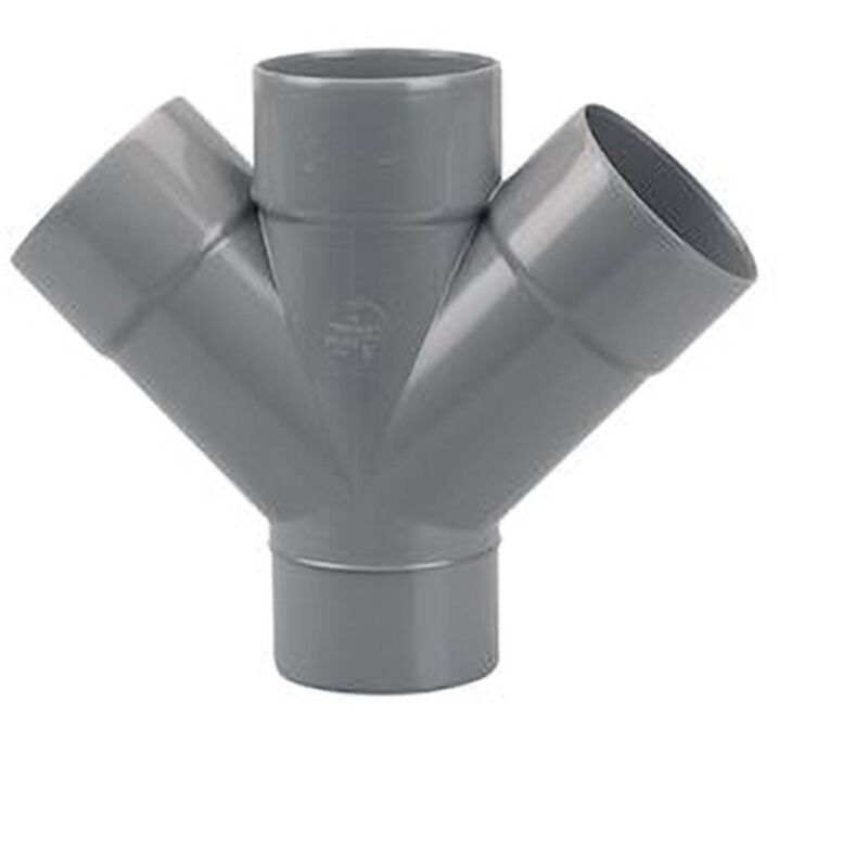 Wavin - Culotte double parallèle pvc Mâle-Femelle 45° D100 3025815