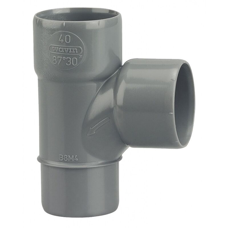 Wavin - Culotte Mâle / Femelle simple pvc - 87°30 - Diamètre 100 mm