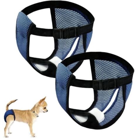 Culotte Menstruelle Chien Femelle L - Pantalon Hygiénique avec 6 Coussinets en Coton de Remplacement