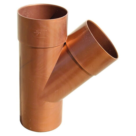 Culotte PVC 45° mâle femelle pour tube de descente Ø80 - aspect cuivre - First Plast