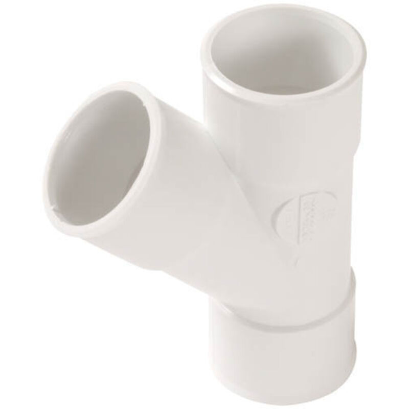 Nicoll – Culotte PVC blanc 45° femelle-femelle – Raccord sanitaire Ø32mm – Installation à coller – Pour évacuations apparentes