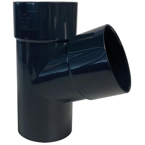 Culotte PVC 67°30 mâle femelle pour tube Ø80 - Anthracite - First Plast