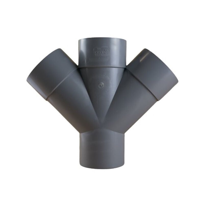 Culotte pvc double parallèle 45° Mâle Femelle Ø100 first-plast