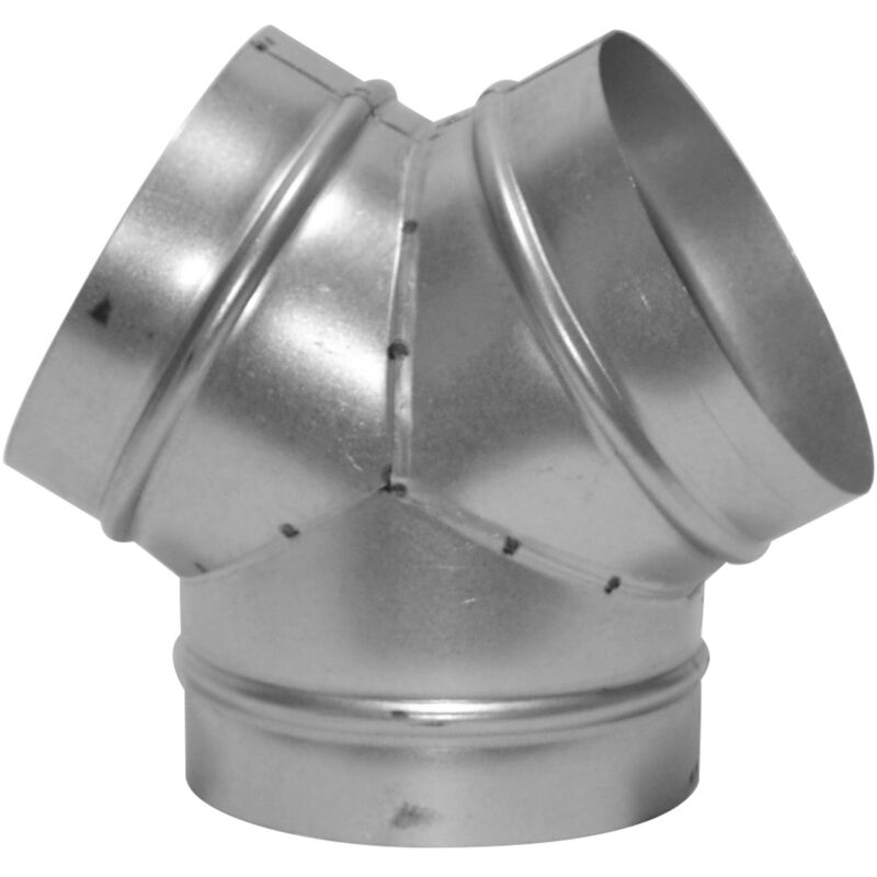 Culotte galvanisée en 'Y' de dérivation pour VMC – Ø125 mm – Acier résistant à la corrosion – Installation flexible et étanche – Isotip Joncoux