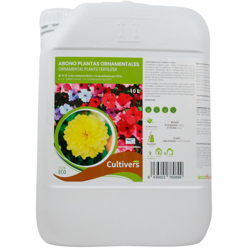 Cultivers - Engrais plantes ornementales Eco-libic 10 l