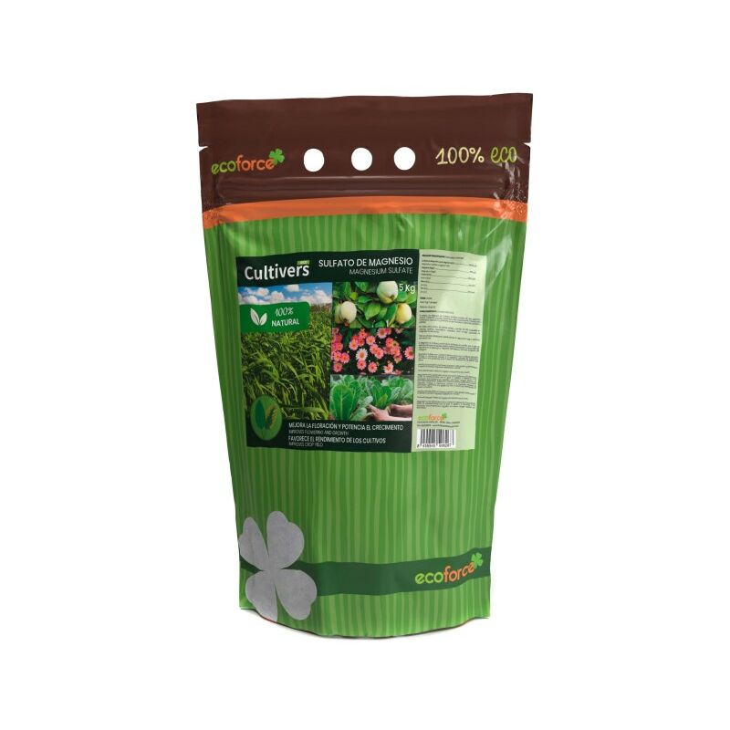 Sulfate de Magnésium 5 kg Engrais Universel 100% Naturel Favorise la Croissance des Cultures, des Jardins et des Plantes d'Intérieur - Engrais