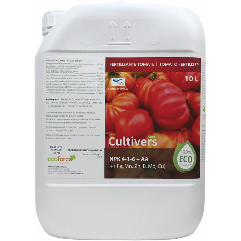 Cultivers - Cultures engrais des tomates liquide cologique 10 l