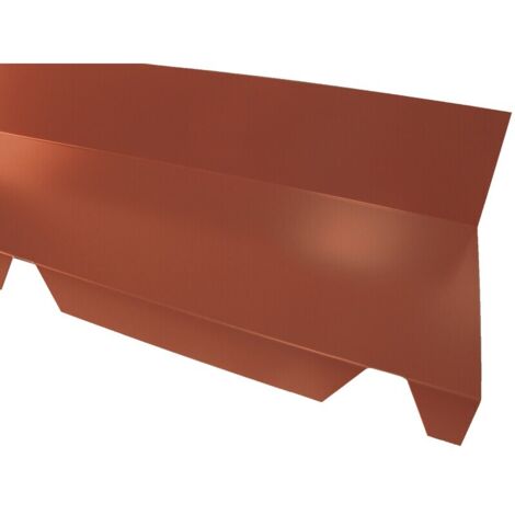 Cumbrera dentada de pared para panel sándwich 1045 - L 2100mm - Rojo 8012