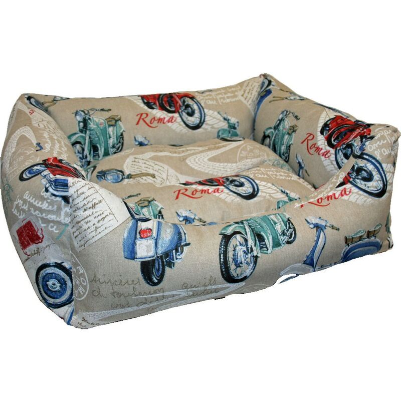 

Cuna de loneta Viena | Cama de perros con estampado Vespas | Cuna para mascotas 65 x 55 x 20 cms