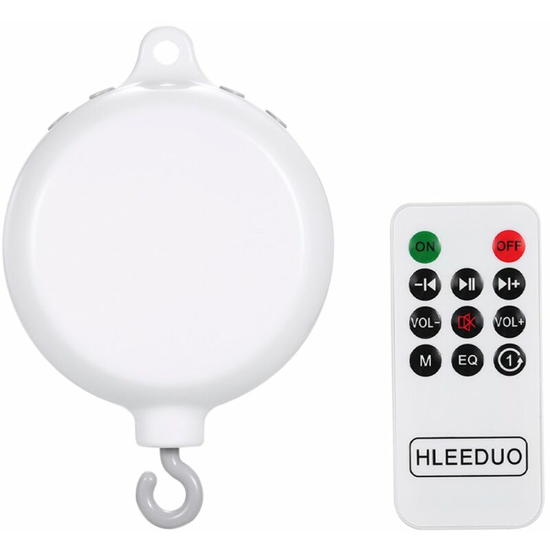 

Cuna giratoria para bebe, juguete para cama, moviles musicales, 35 canciones, caja de musica, control remoto, campanas de movimiento para ninos con