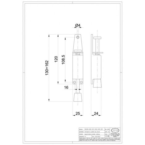 CUÑA PUERTA P DALE 130 MM PINTADO PLATA - IBFM - 242