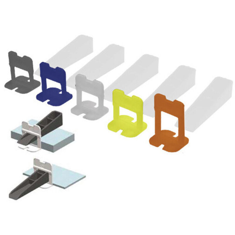 Cuñas autocentrantes para baldosas de 1,5 mm – paquete de 250 piezas – DLIV T015B