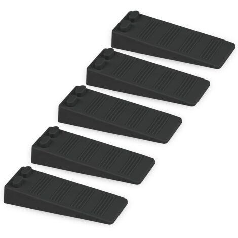 cuñas de goma suave para puerta, altura ajustable, antideslizantes, no tóxicas, sin olor, protegen suelos y paredes, para alfombras, hormigón y parqué (negro)