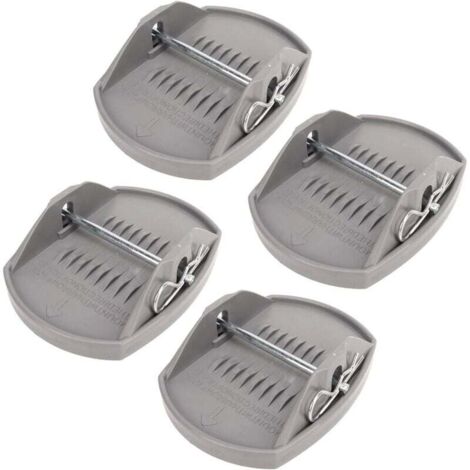 cuñas de soporte para gato (178 x 140 mm), almohadilla metálica para clavijas, para caravanas y autocaravanas